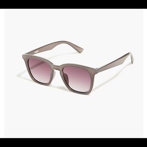 New J. Crew Unisex Classic Square-Frame Sunglasses With Purple Tinted Lens